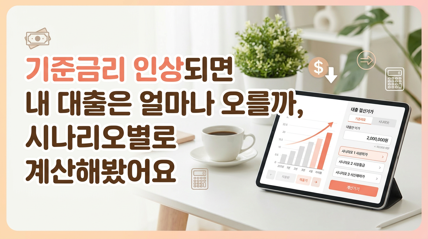 기준금리 인상되면 내 대출은 얼마나 오를까, 시나리오별로 계산해봤어요