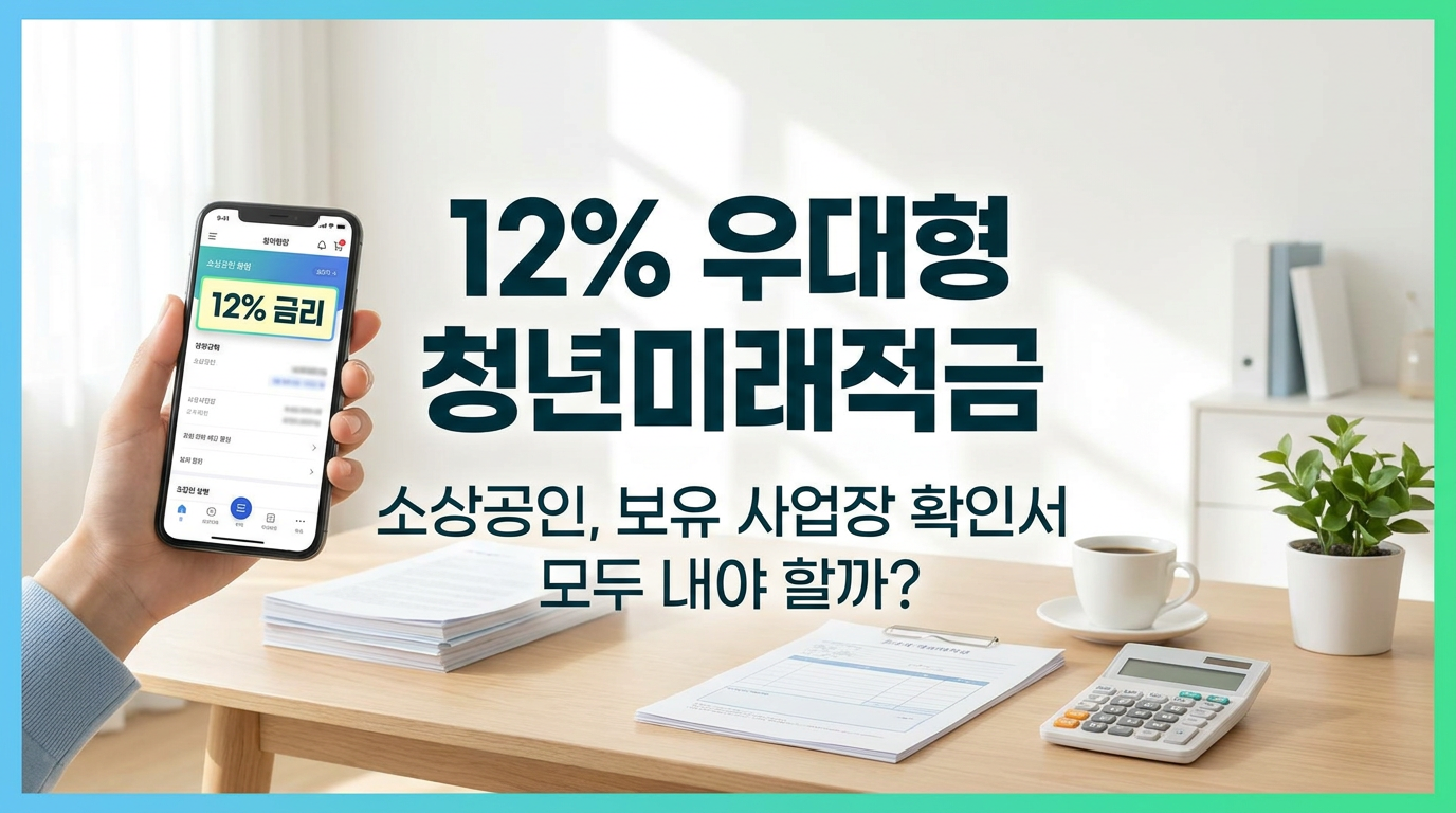 12% 우대형 심사받는 청년미래적금 소상공인, 보유 사업장 확인서를 모두 내야 할까