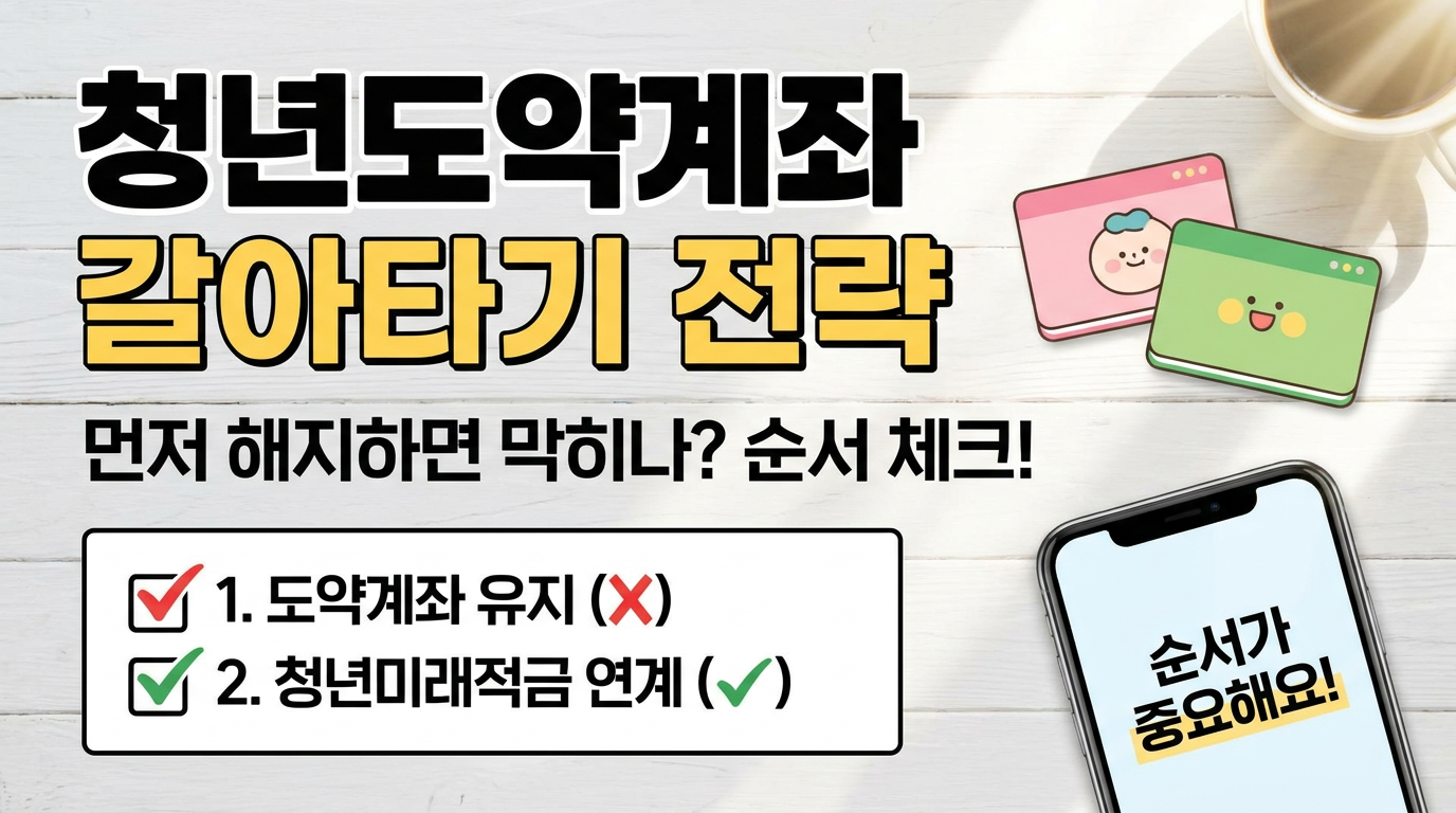 도약계좌 먼저 해지하면 갈아타기 막히나, 청년미래적금 순서 체크
