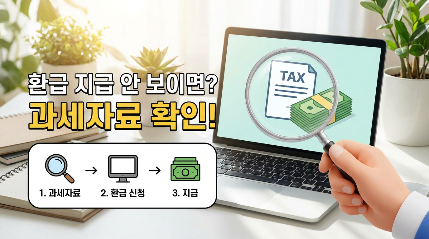 환급 대상인데 지급이 안 보이면 과세자료부터 확인할 순서