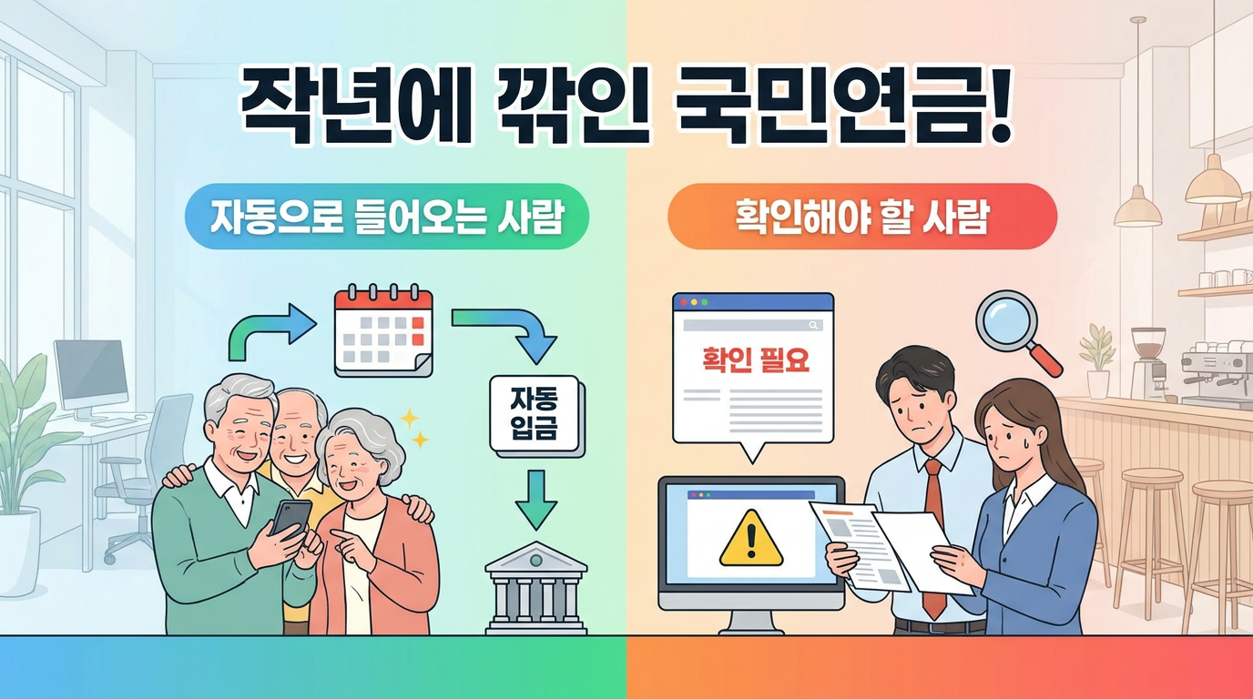 작년에 깎인 국민연금, 자동으로 들어오는 사람과 확인해야 할 사람