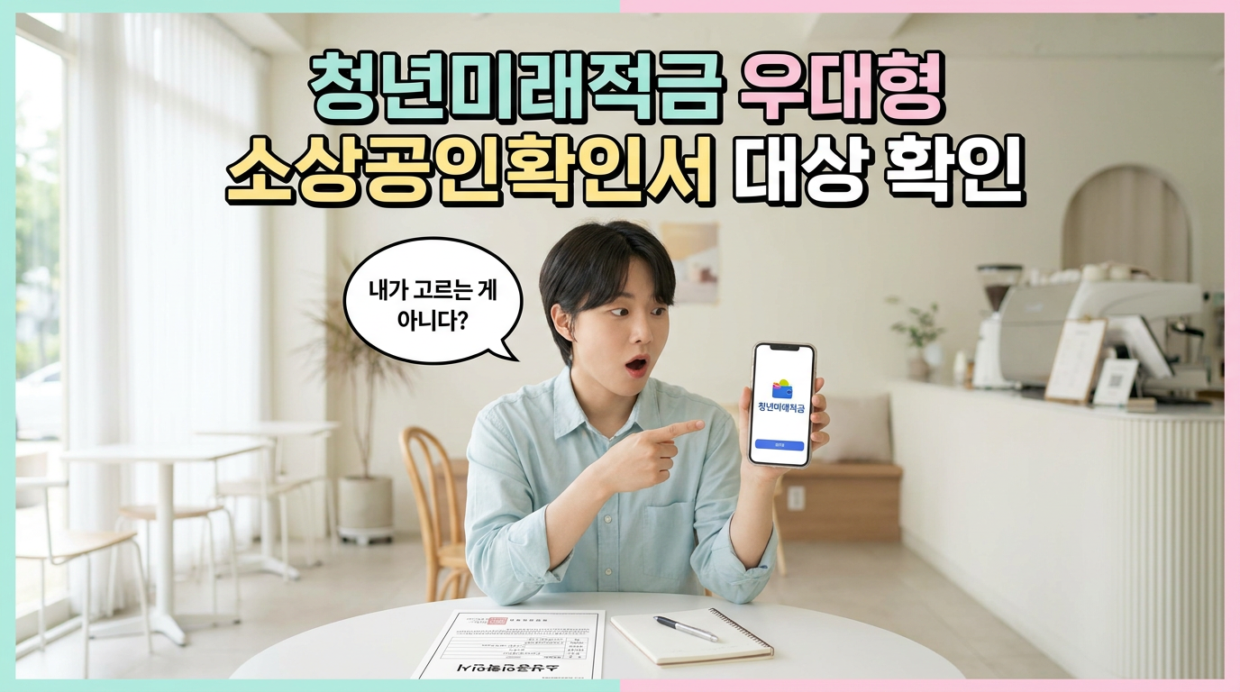 청년미래적금 우대형 내가 고르는 게 아니다? 소상공인확인서 대상 확인