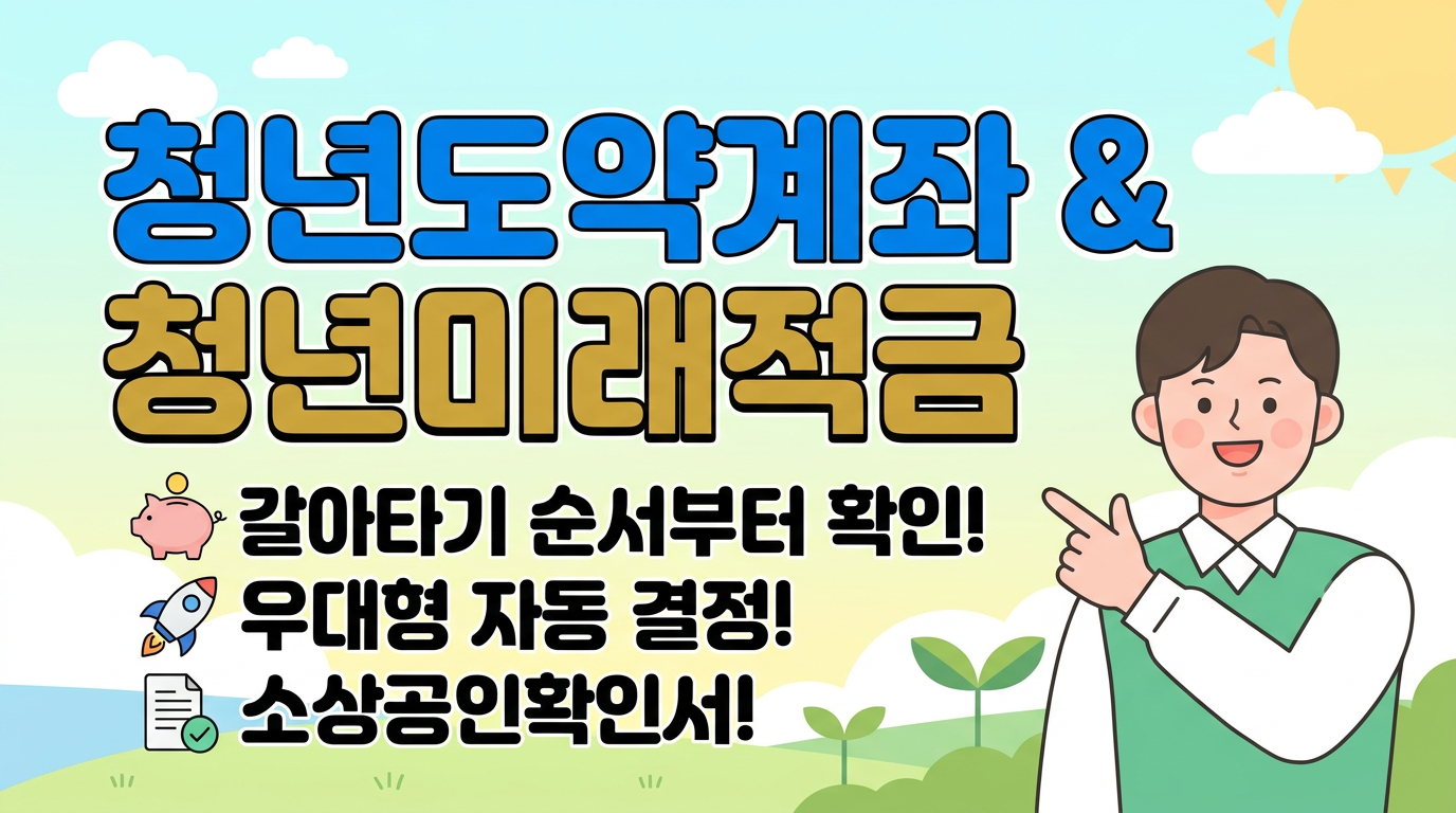 청년도약계좌 가입자는 청년미래적금 갈아타기 순서부터 확인해야 한다에서 보는 청년미래적금 우대형 자동 결정 소상공인확인서