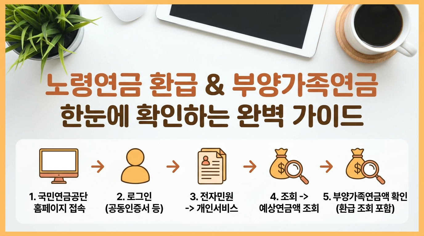 노령연금 환급 조회할 때 부양가족연금까지 확인하는 순서