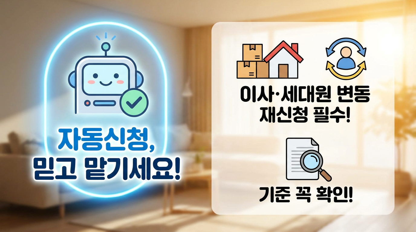 에너지바우처 자동신청 믿어도 될까? 이사·세대원 변동 재신청 기준 확인