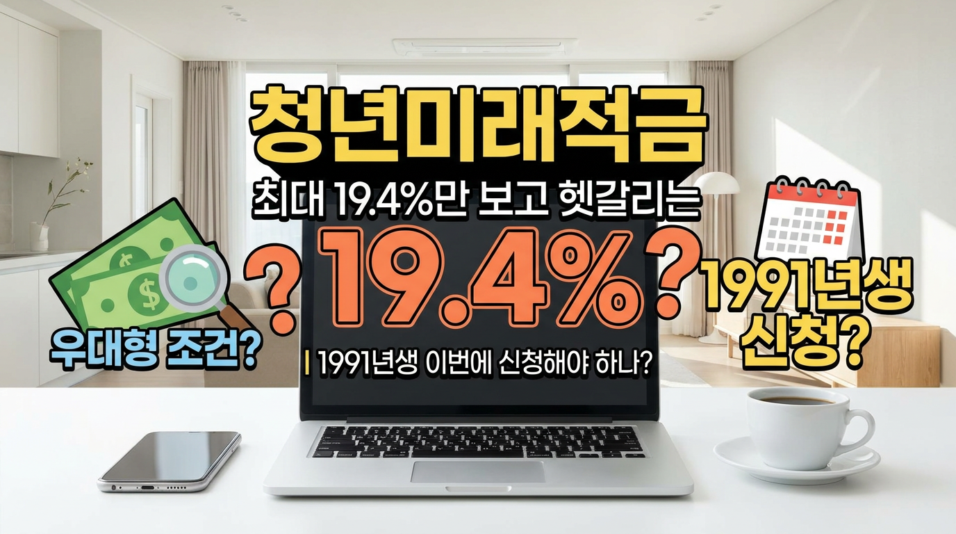 최대 19.4%만 보고 청년미래적금 신청하면 헷갈리는 우대형 조건｜청년미래적금 1991년생 이번에 신청해야 하나