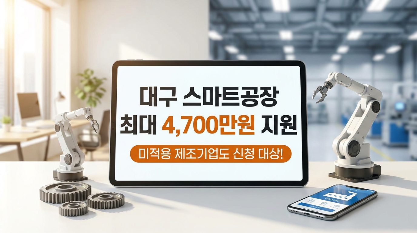 대구 스마트공장 최대 4,700만원 지원, 미적용 제조기업도 신청 대상일까