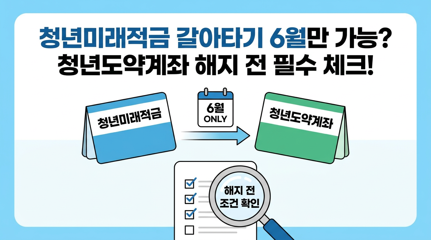 청년미래적금 갈아타기 6월만 가능? 청년도약계좌 해지 전 확인할 조건