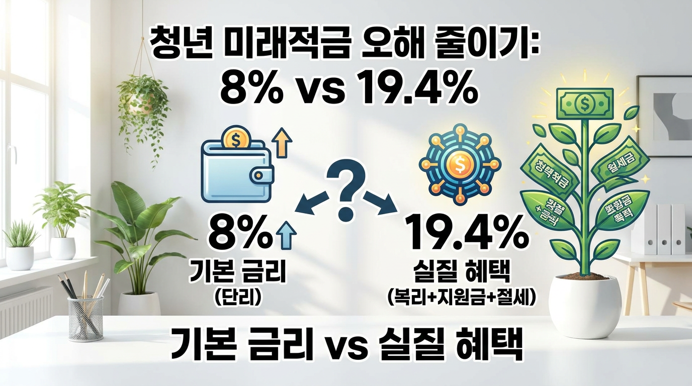 연 8%와 19.4%가 다른 이유, 청년미래적금 우대형 금액 오해 줄이기