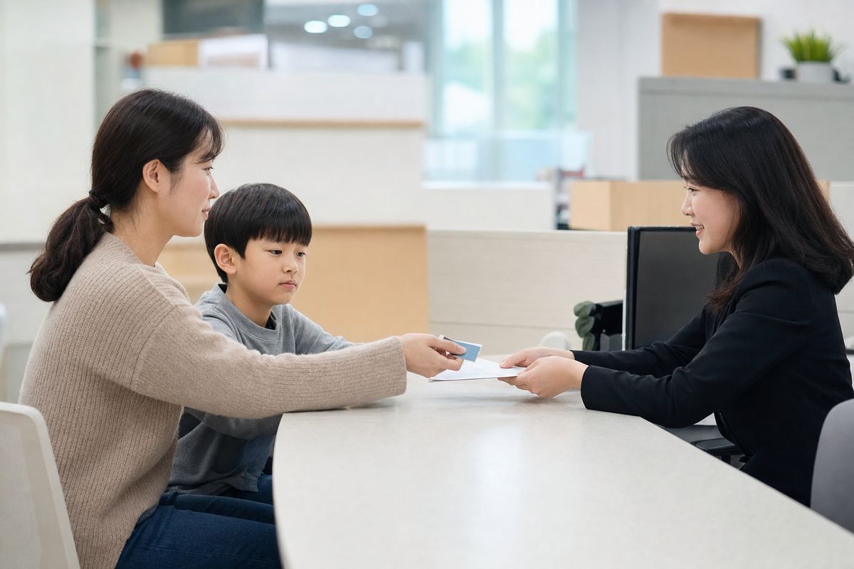 누가 어린이를 대신해 신청할 수 있나요? 내용을 설명하는 관련 이미지