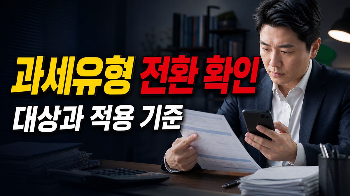 통지서를 받았다면 바로 바뀐 걸까? 7월 과세유형 전환 일정 정리 관련 핵심 정보를 상징적으로 보여주는 썸네일 이미지