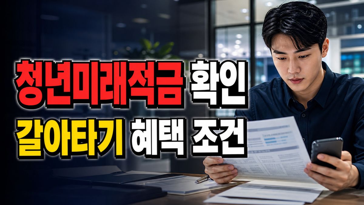 청년미래적금 신청 끝났어도 확인할 것, 갈아타기 혜택과 신용점수 가점 조건 관련 핵심 정보를 상징적으로 보여주는 썸네일 이미지