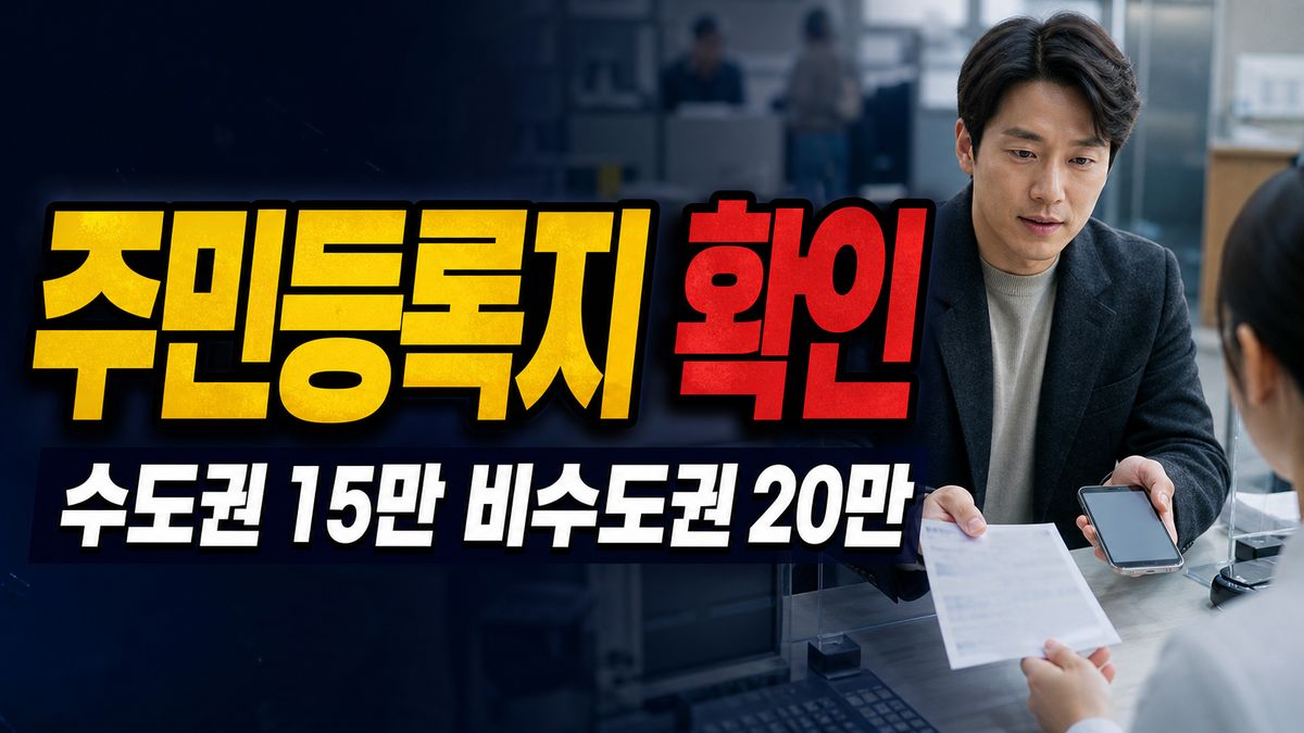 수도권 15만 원, 비수도권 20만 원 차이는 주민등록지로 갈린다 관련 핵심 정보를 상징적으로 보여주는 썸네일 이미지