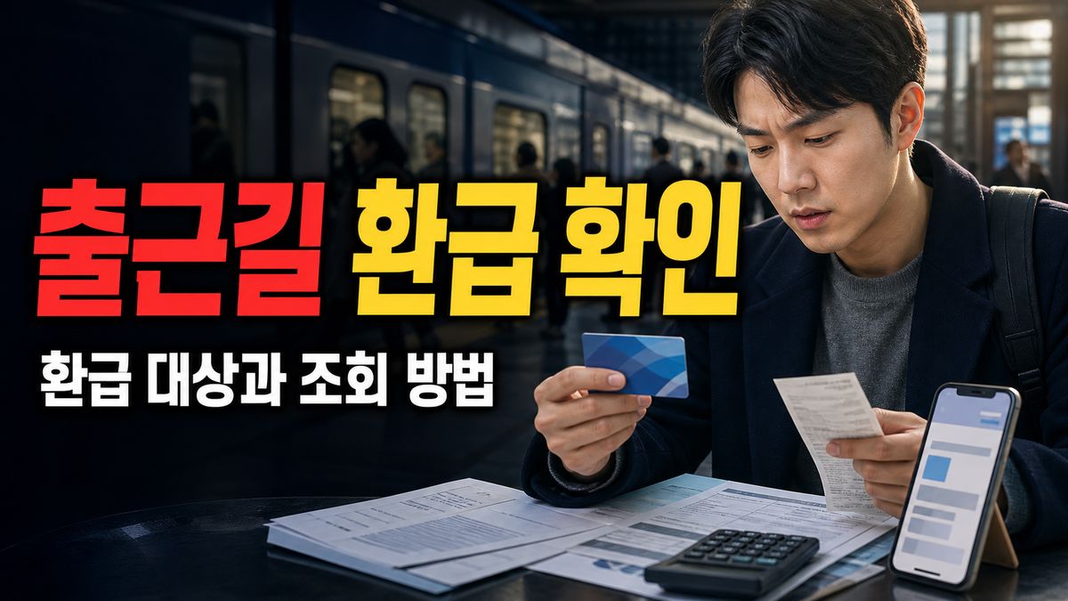 출근길 83.3% 환급, 아무 시간이나 되는 게 아니다 관련 핵심 정보를 상징적으로 보여주는 썸네일 이미지