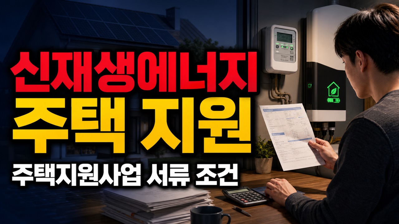 공동지분 주택은 누구 명의로 신청하나, 신재생에너지 주택지원사업 서류 조건 관련 핵심 정보를 상징적으로 보여주는 썸네일 이미지