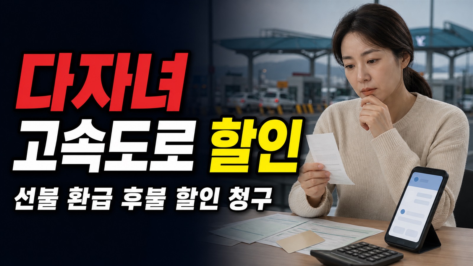 다자녀 고속도로 할인, 선불은 환급·후불은 할인 청구로 달라진다 관련 핵심 정보를 상징적으로 보여주는 썸네일 이미지