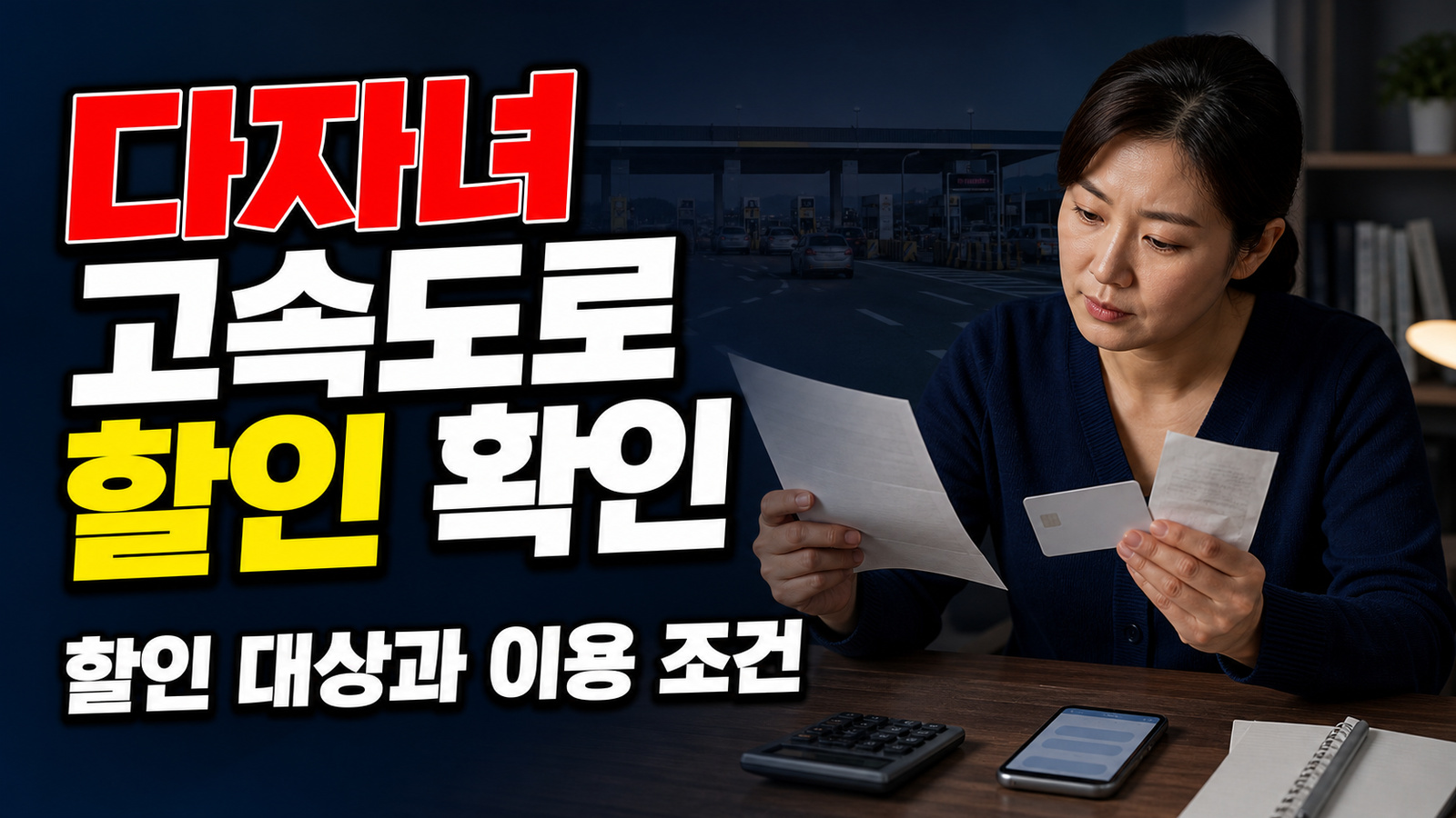 다자녀 고속도로 할인 2자녀는 7월 28일이 아니다? 10% 적용일과 사전등록 확인 관련 핵심 정보를 상징적으로 보여주는 썸네일 이미지