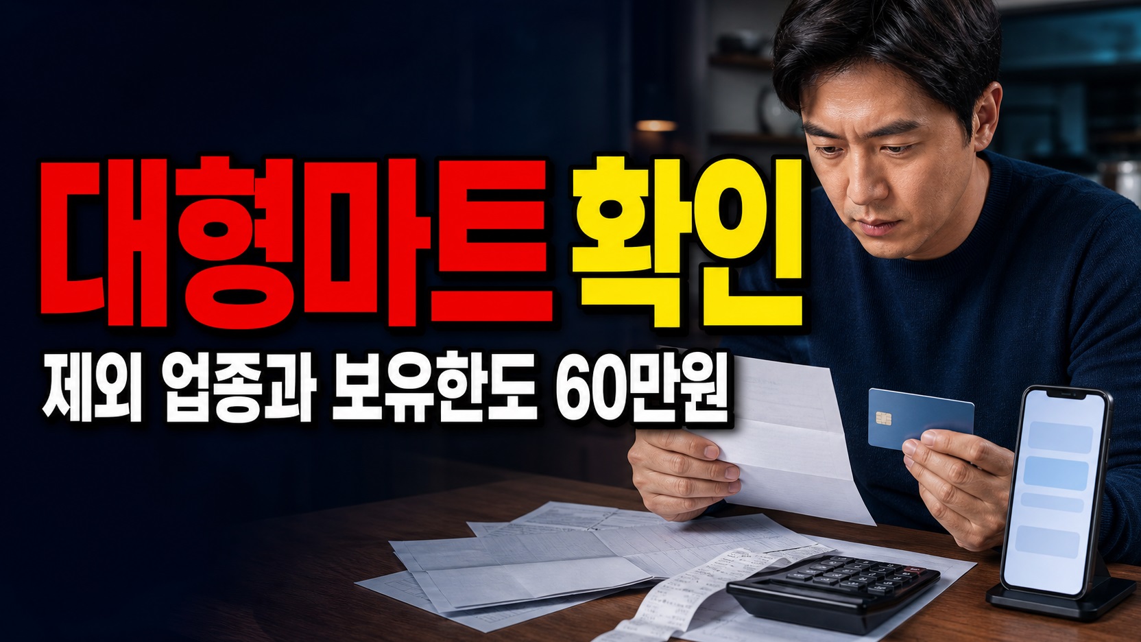 대형마트 결제는 왜 안 될까? 포항사랑상품권 제외 업종과 사용 실패 점검 · 포항사랑상품권 8월 보유한도 60만원 기준 관련 핵심 정보를 상징적으로 보여주는 썸네일 이미지