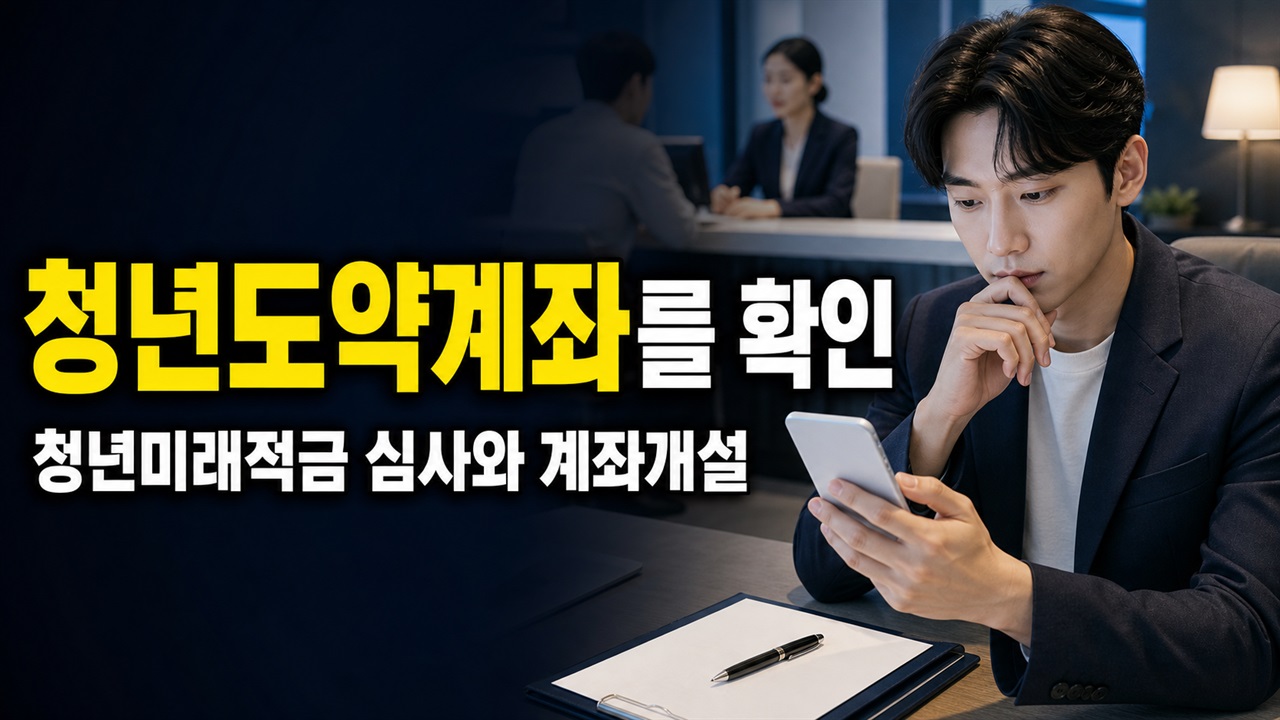 청년도약계좌를 먼저 해지하면 안 된다? 청년미래적금 갈아타기 순서에서 보는 청년미래적금 심사 통과 계좌개설 방법 관련 핵심 정보를 상징적으로 보여주는 썸네일 이미지