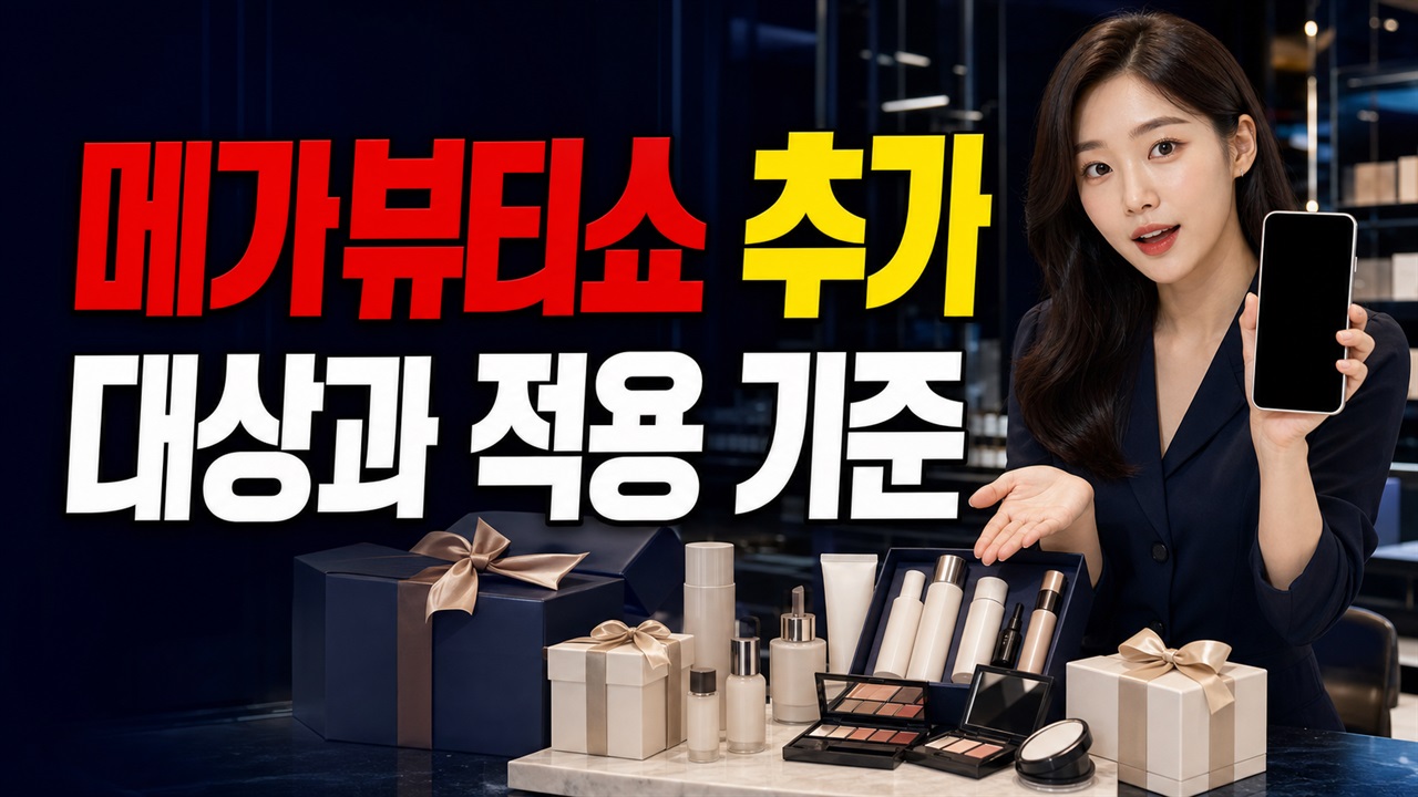 쿠팡 메가뷰티쇼 7월 27일 추가쿠폰 선착순 사은품 헤라 6만원·이자녹스 3만원·에이지투웨니스 5만원, 메가뷰티쇼 추가쿠폰 차이는? 관련 핵심 정보를 상징적으로 보여주는 썸네일 이미지