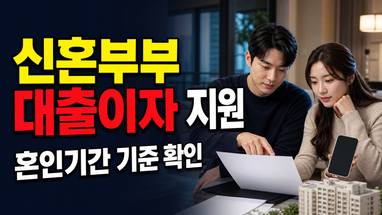 올해 혼인신고했다면? 의왕시 신혼부부 대출이자 지원의 2019~2025년 혼인기간 기준 관련 핵심 정보를 상징적으로 보여주는 썸네일 이미지