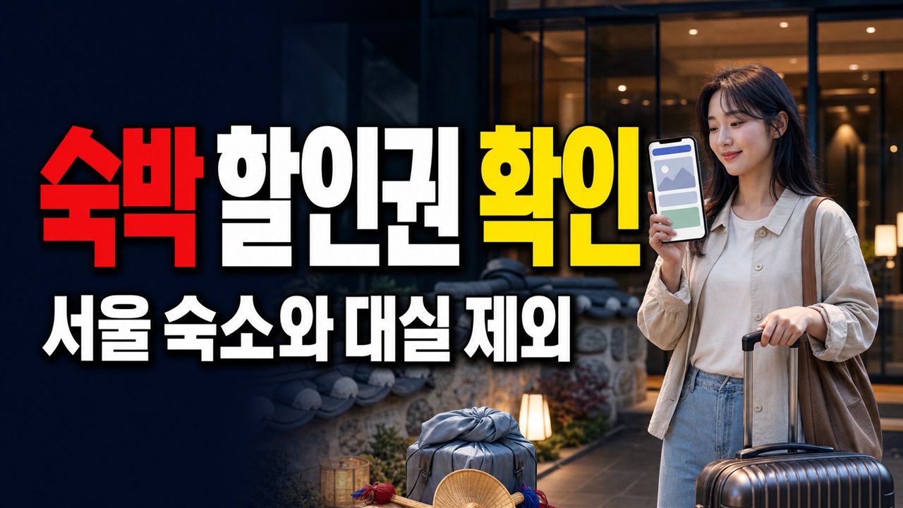 서울 숙소·대실은 왜 안 되나, 숙박세일페스타 85개 지역과 제외시설 판별 · 숙박세일페스타 7만원 연박 할인권 예약기한 기준 관련 핵심 정보를 상징적으로 보여주는 썸네일 이미지