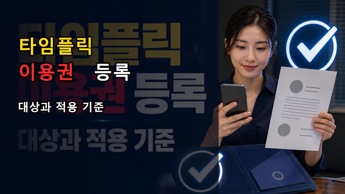 타임플릭 6개월 이용권은 자동 발급? S/N 입력 뒤 등록까지 남은 절차 관련 핵심 정보를 상징적으로 보여주는 썸네일 이미지