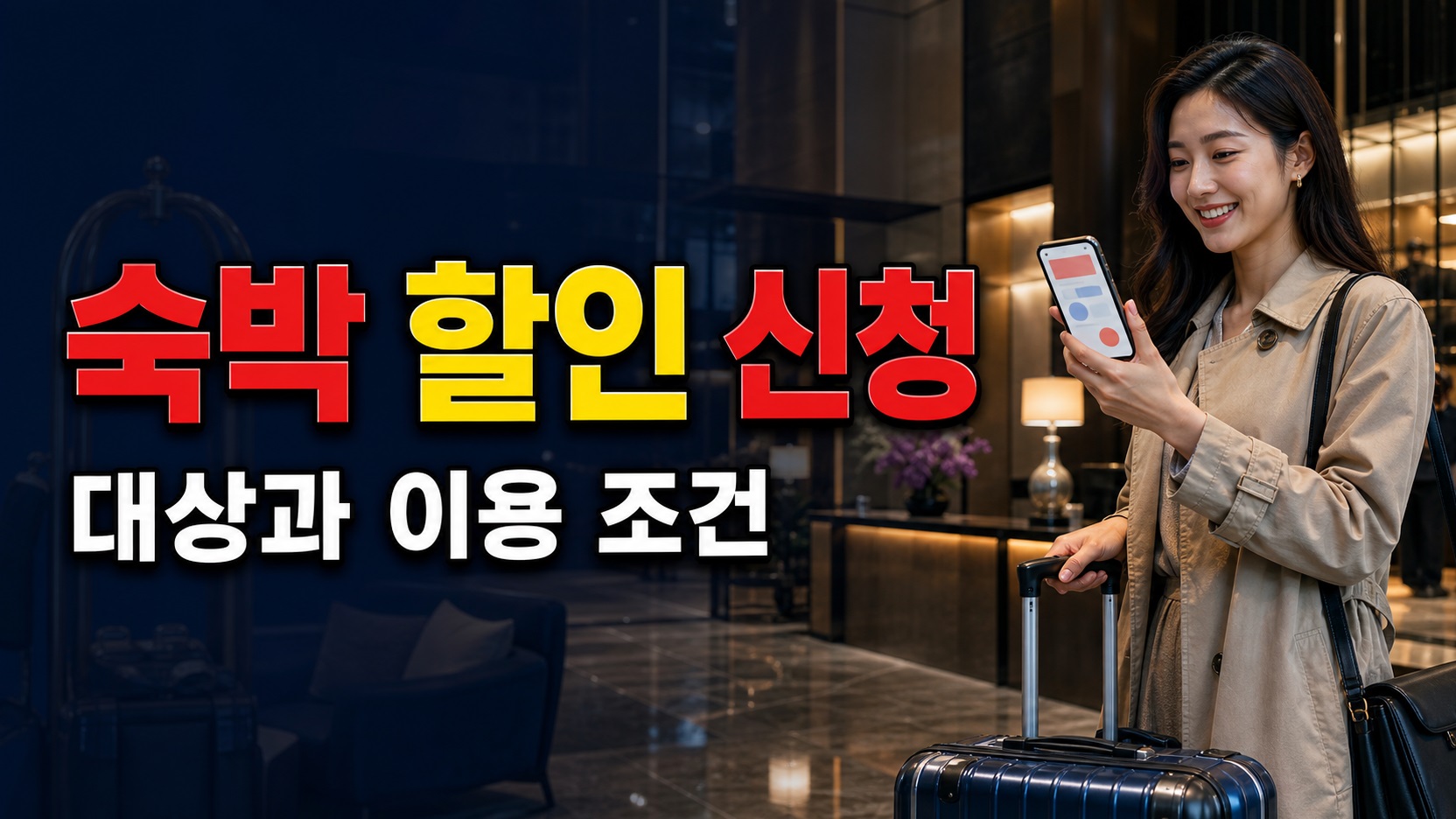 숙박세일페스타 연박 7만 원 할인권, 14만 원 미만은 5만 원…미사용 시 다음 날 재발급 관련 핵심 정보를 상징적으로 보여주는 썸네일 이미지