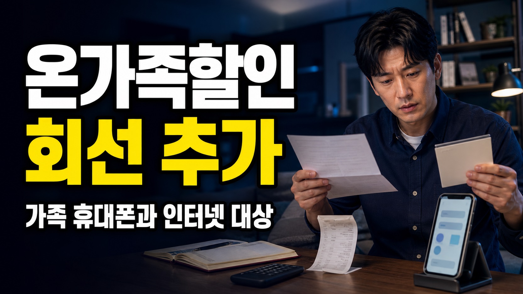 가족 휴대폰과 인터넷, 온가족할인에 7월 31일까지 추가해야 하는 회선은? 관련 핵심 정보를 상징적으로 보여주는 썸네일 이미지