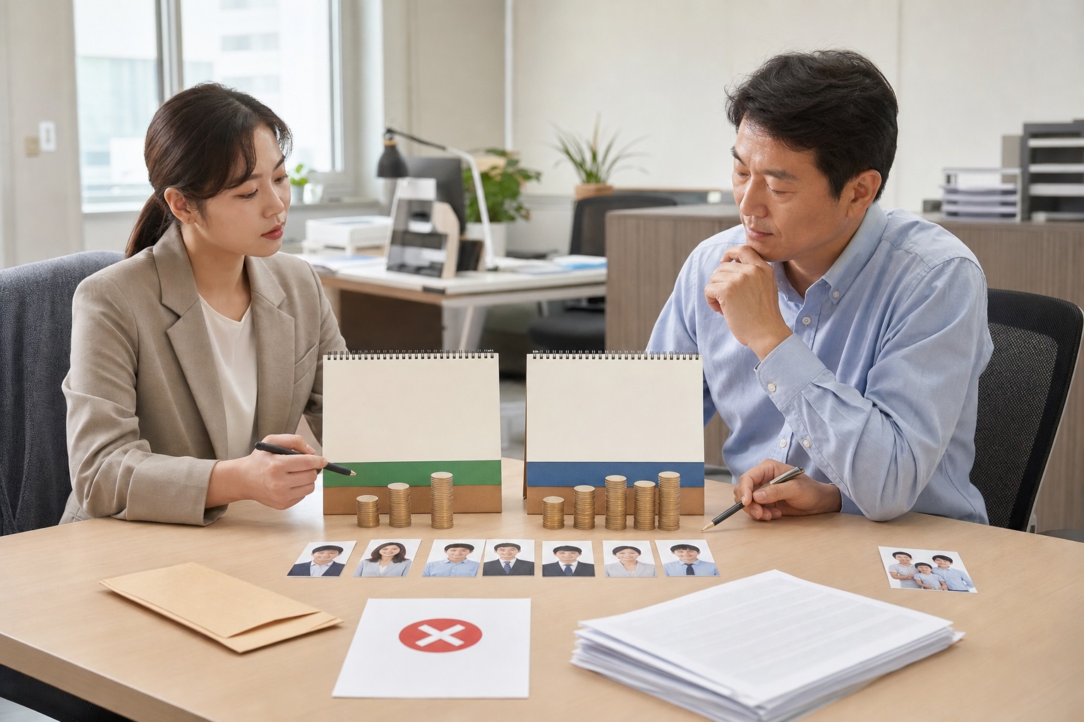 3개월·6개월 지급액과 상황별 판단 내용을 설명하는 관련 이미지