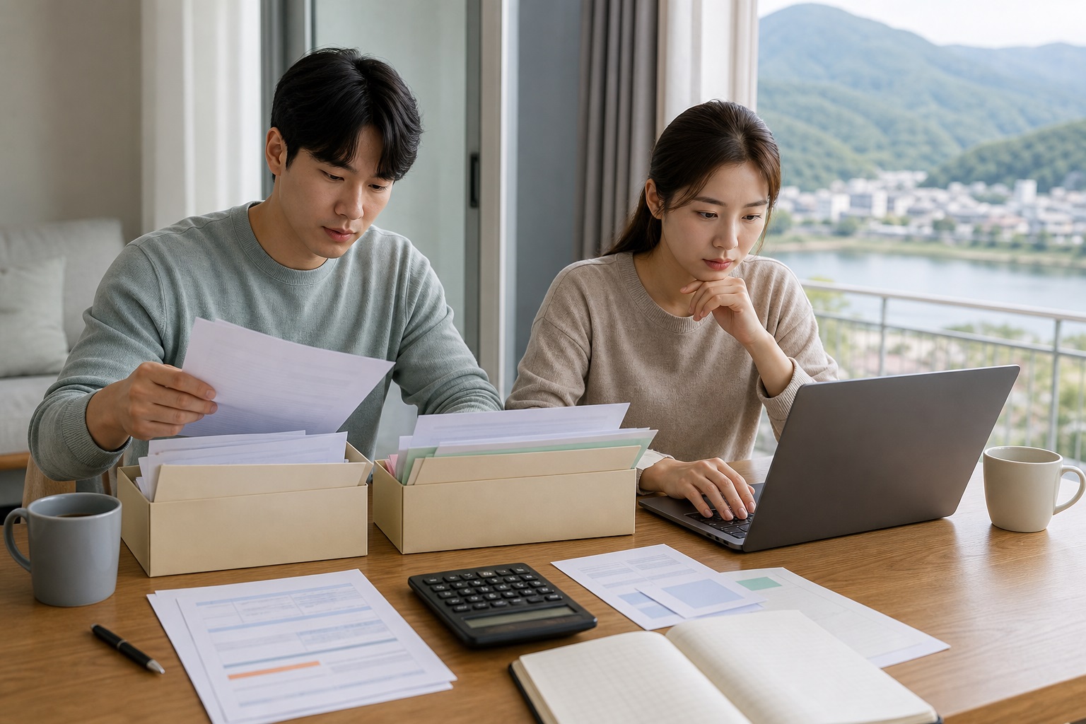 서로 다른 두 사업과 기존 수급내역을 먼저 구분하세요 내용을 설명하는 관련 이미지