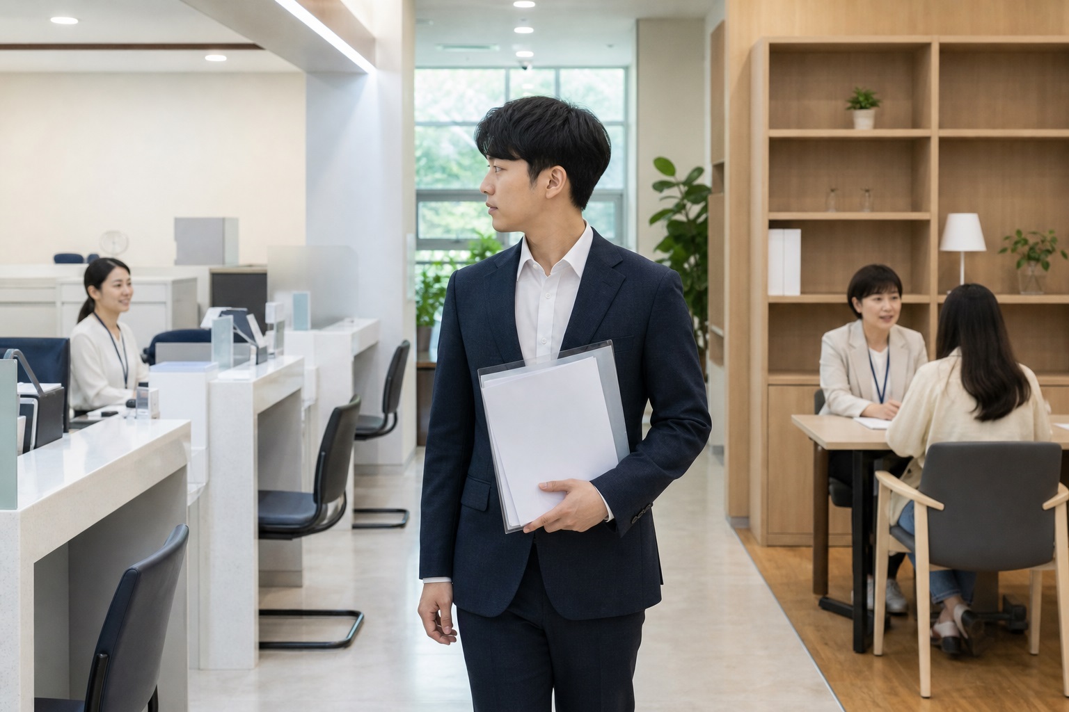 보은군청과 일자리종합지원센터 중 접수처를 정하세요 내용을 설명하는 관련 이미지