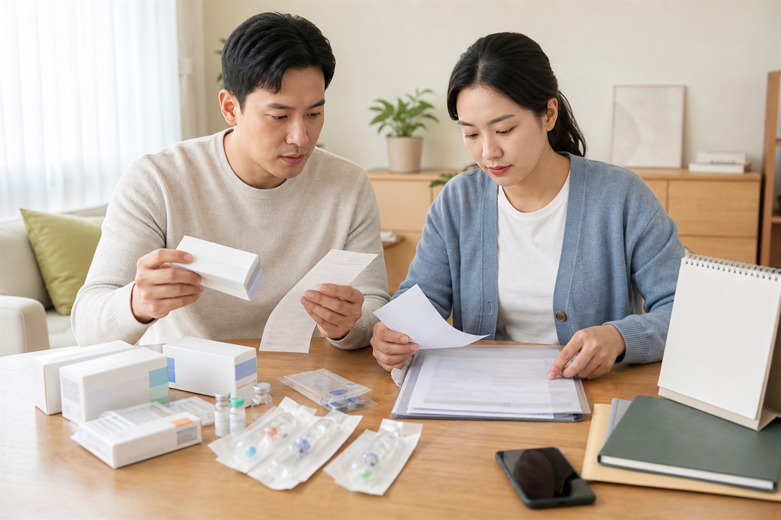 인정되는 원외 약제비와 확인이 필요한 경우 내용을 설명하는 관련 이미지