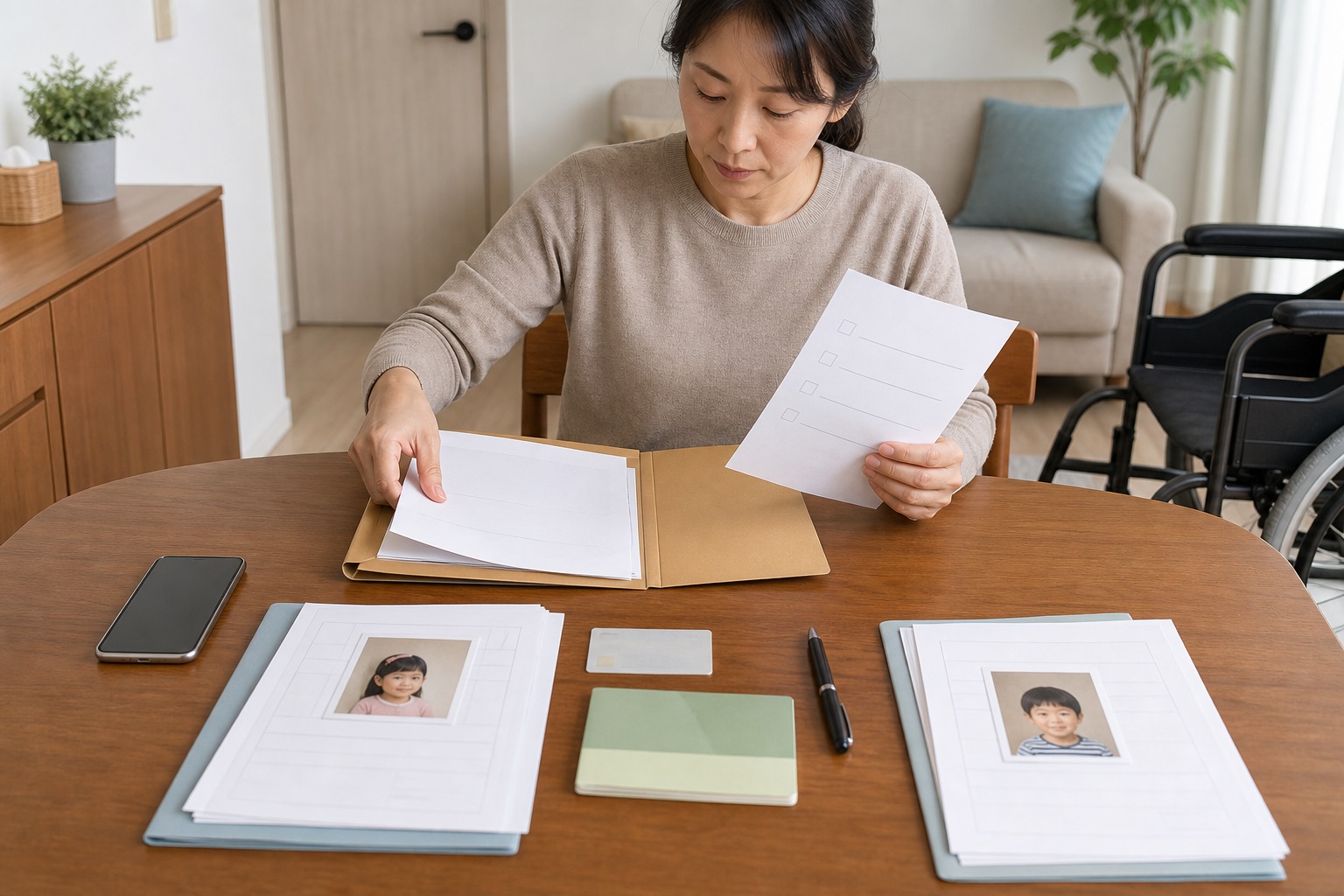 방문 신청 전에 준비할 서류와 질문 내용을 설명하는 관련 이미지