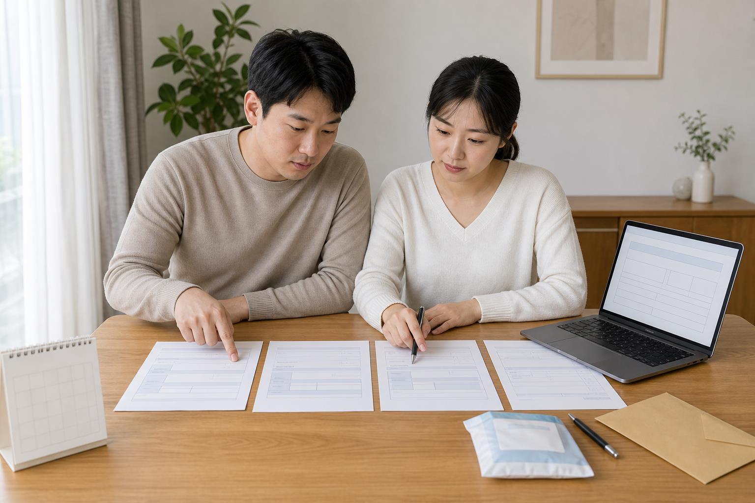 네 가지 필수서류는 이름과 내용까지 맞춰야 합니다 내용을 설명하는 관련 이미지