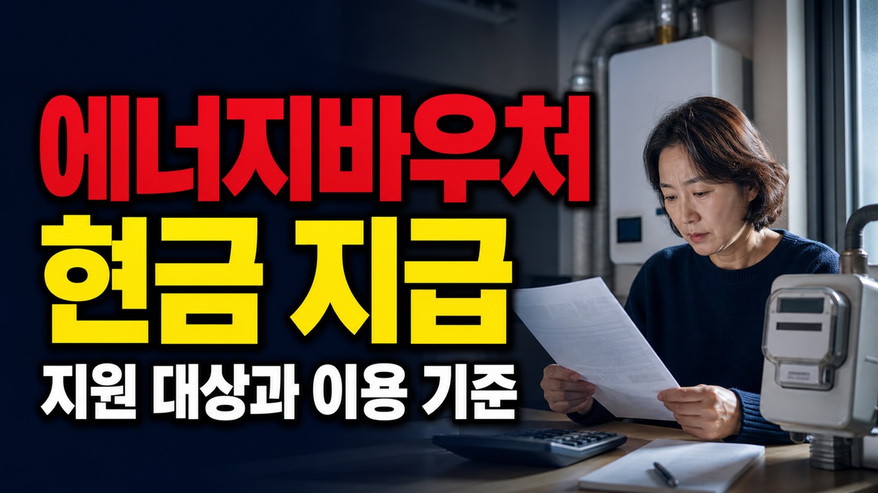 70만1300원을 현금으로 받나? 에너지바우처 예외지급액은 ‘일부’ 관련 핵심 정보를 상징적으로 보여주는 썸네일 이미지