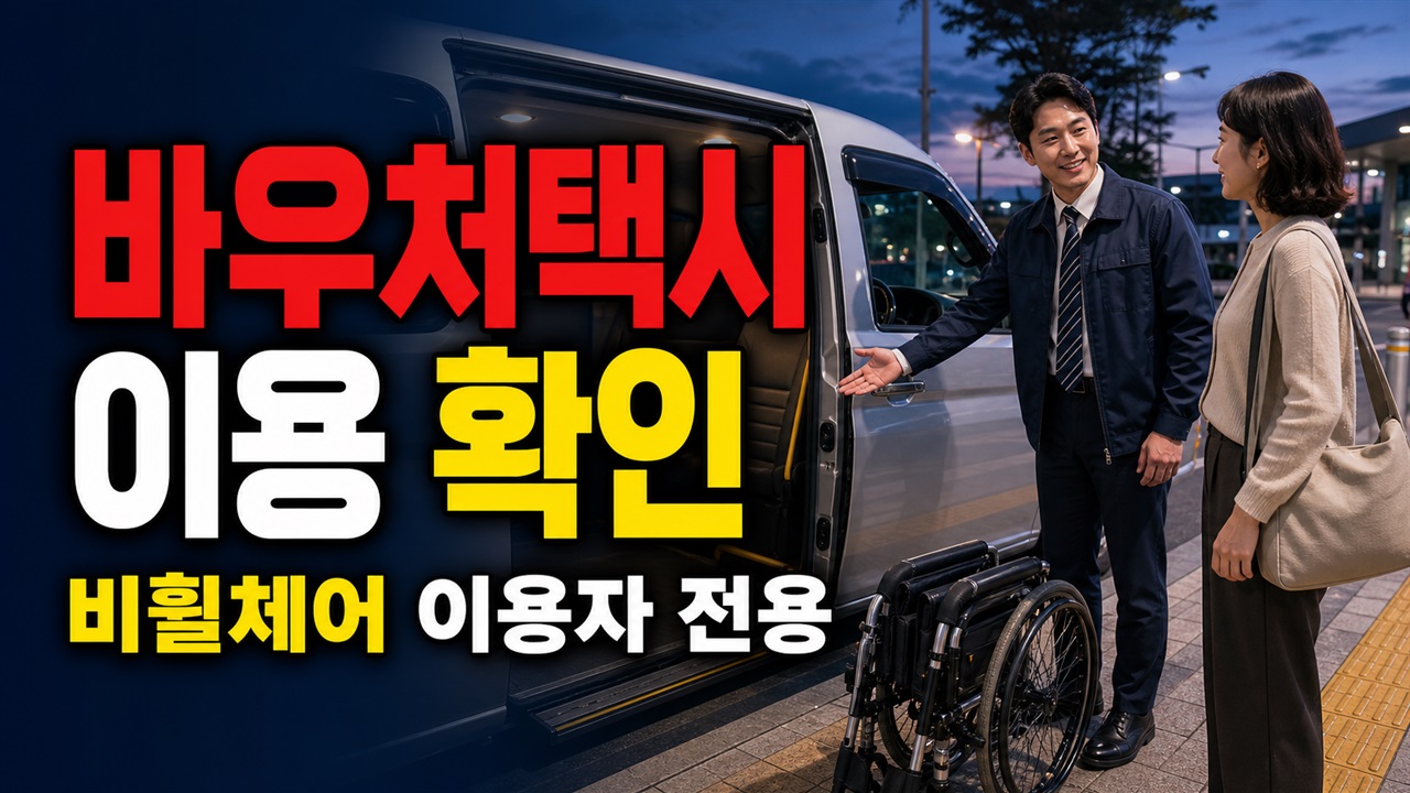 휠체어 이용자도 탈 수 있나? 보성군 교통약자 바우처택시는 비휠체어 전용 관련 핵심 정보를 상징적으로 보여주는 썸네일 이미지