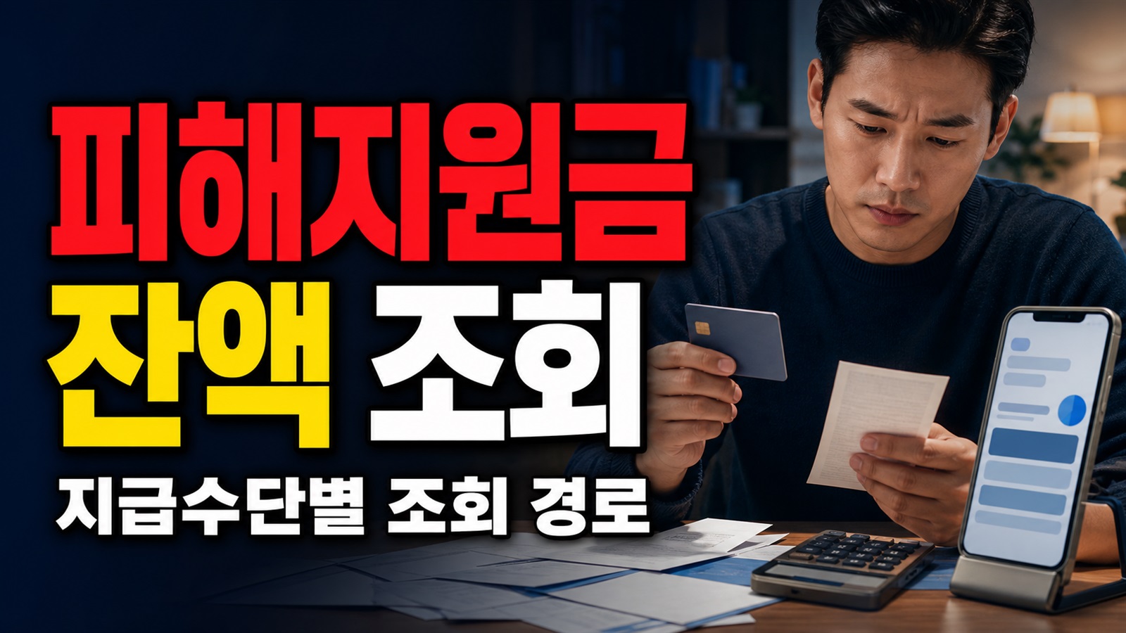 카드로 받은 고유가 피해지원금 잔액은 어디에 표시될까? 지급수단별 조회 경로 관련 핵심 정보를 상징적으로 보여주는 썸네일 이미지