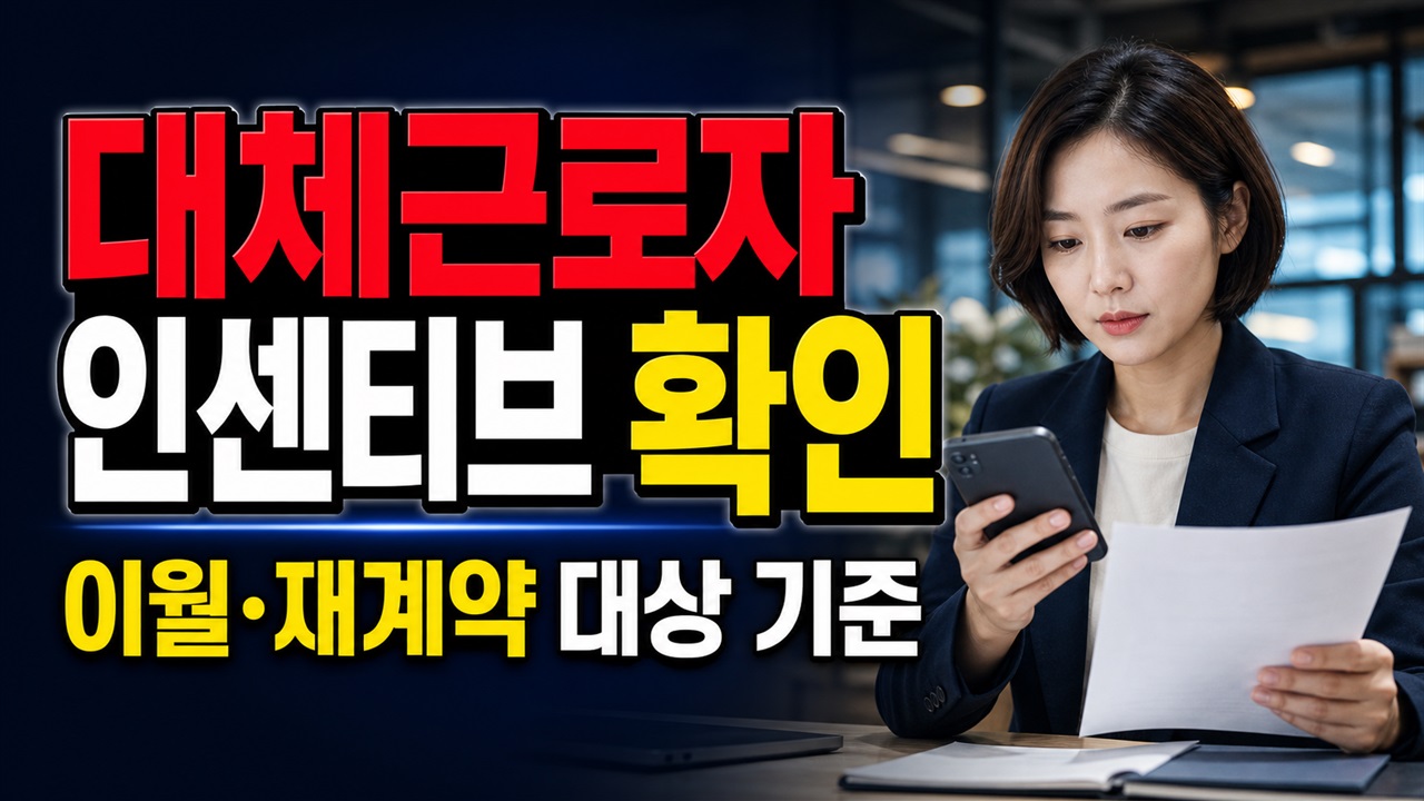 2025년에 못 받은 대체근로자도 가능할까? 울산 인센티브 이월·재계약 대상 기준 관련 핵심 정보를 상징적으로 보여주는 썸네일 이미지
