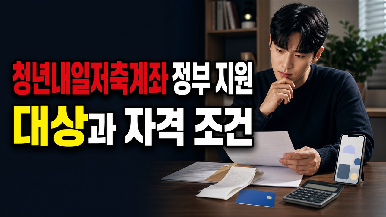 첫 달 10만원을 안 넣었다면 청년내일저축계좌 정부지원금도 적립될까?에서 보는 청년내일저축계좌 통장개설 안 하면 관련 핵심 정보를 상징적으로 보여주는 썸네일 이미지