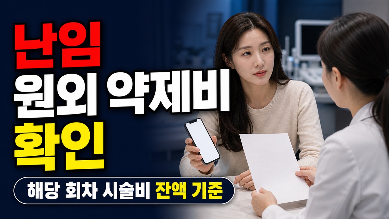 시술비를 이미 썼다면? 관악구 난임 원외 약제비는 해당 회차 잔액이 대상 기준 관련 핵심 정보를 상징적으로 보여주는 썸네일 이미지