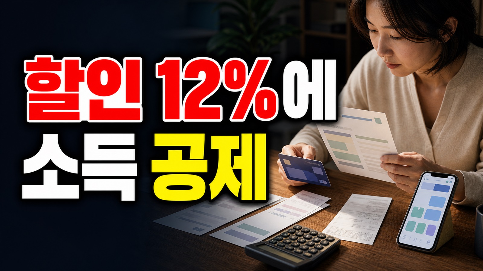 할인 12%에 소득공제 30%, 울릉사랑상품권 혜택을 더해 42%로 봐도 될까?｜지역화폐(울릉사랑상품권) 관련 핵심 정보를 상징적으로 보여주는 썸네일 이미지