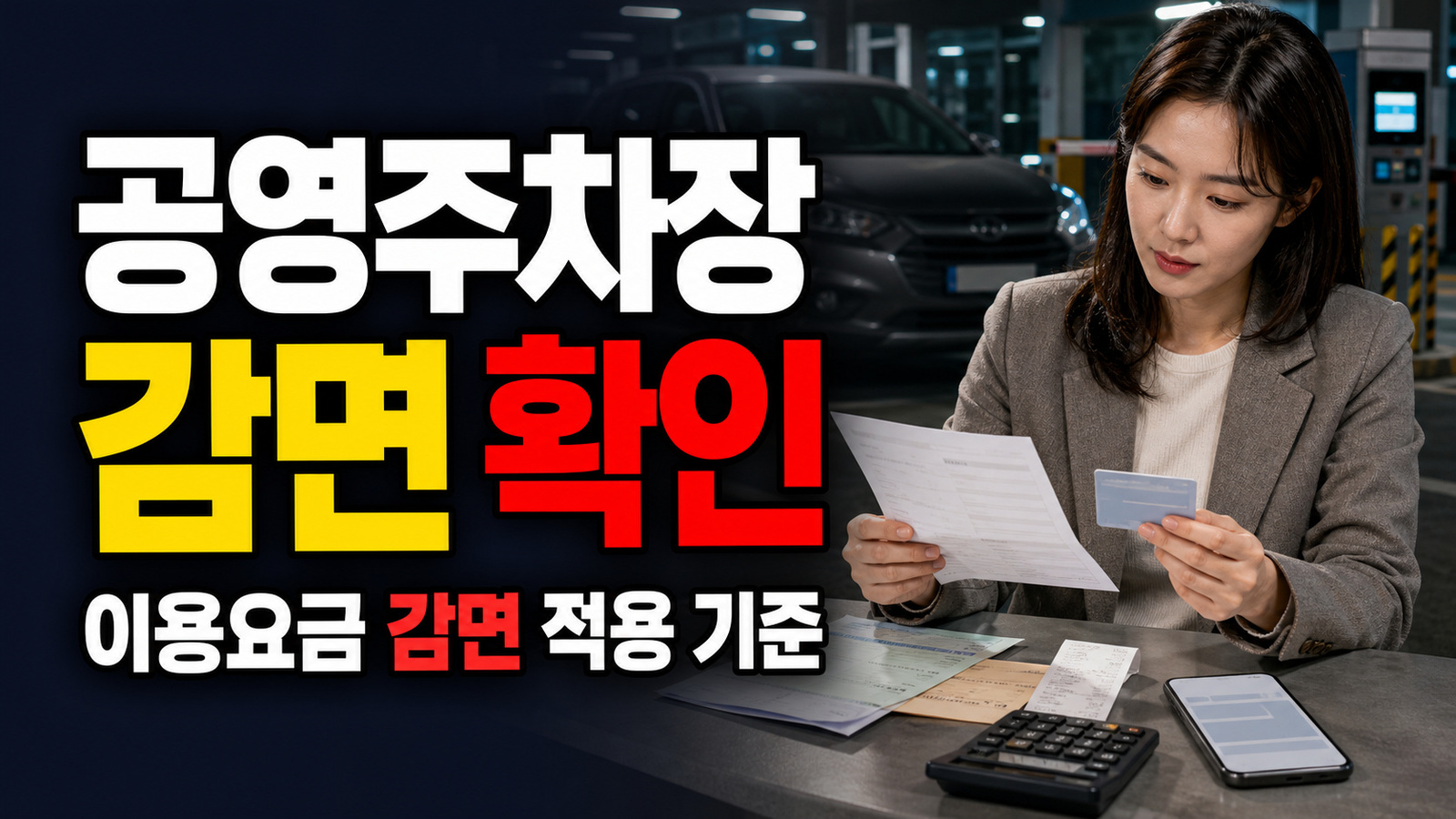 특별 대상은 따로 있을까? 공영주차장 이용요금 감면 적용 기준 관련 핵심 정보를 상징적으로 보여주는 썸네일 이미지