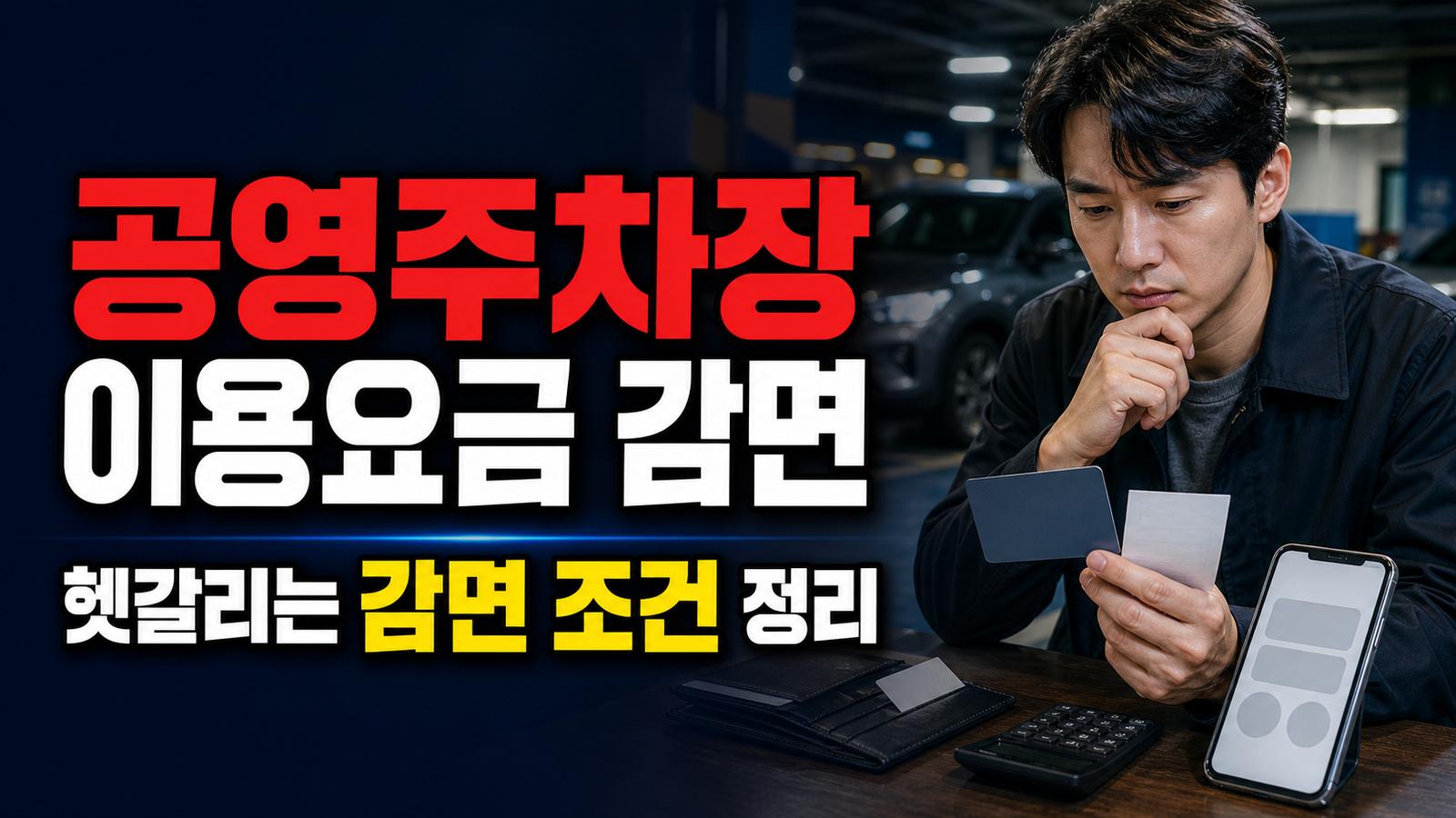 공영주차장 이용요금 감면에서 가장 많이 헷갈리는 조건부터 바로잡기 관련 핵심 정보를 상징적으로 보여주는 썸네일 이미지
