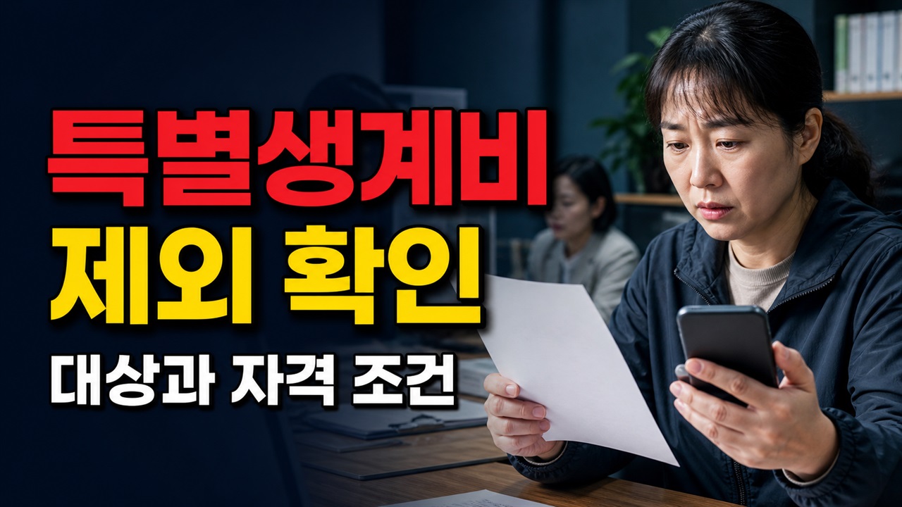 긴급지원과 같은 기간 받을 수 있나? 제주 저소득주민 특별생계비 제외 조건 관련 핵심 정보를 상징적으로 보여주는 썸네일 이미지