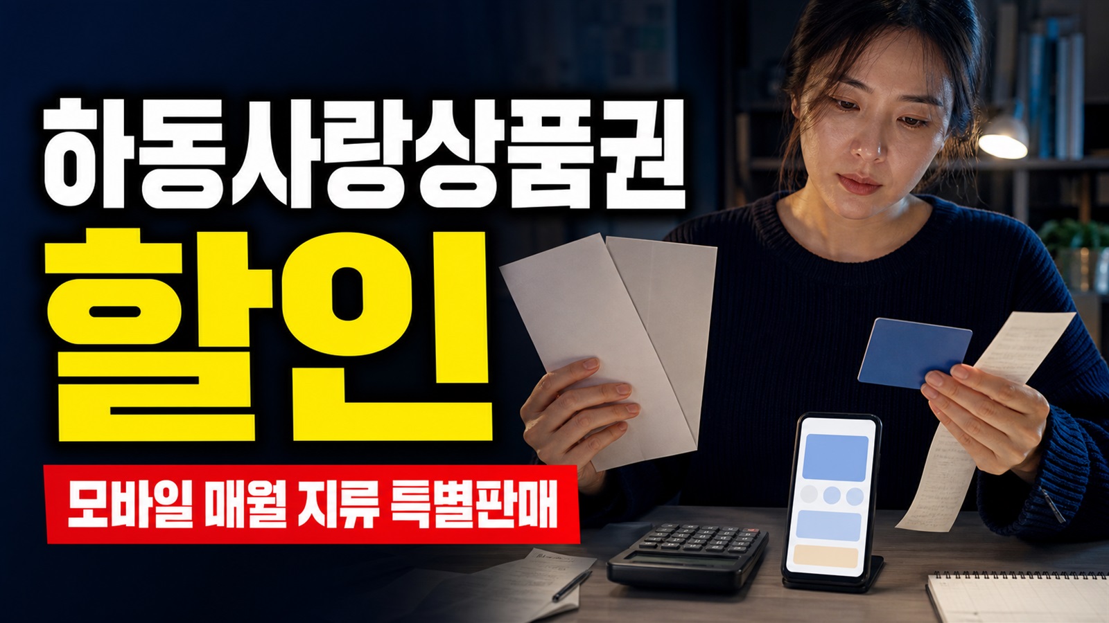 모바일은 매월 12%, 지류는 특별판매 때만｜하동사랑상품권 할인 차이 관련 핵심 정보를 상징적으로 보여주는 썸네일 이미지