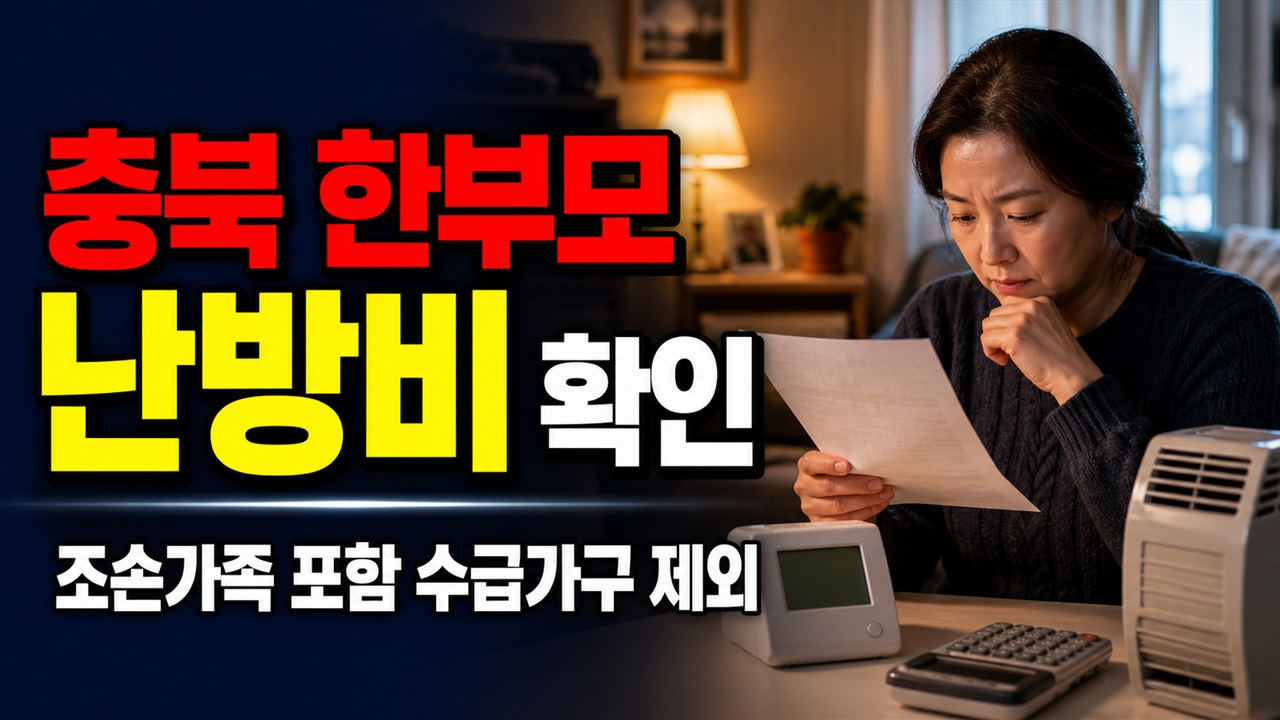 조손가족도 포함되는 충북 한부모 난방비, 에너지바우처·급여 수급 가구는 제외 관련 핵심 정보를 상징적으로 보여주는 썸네일 이미지