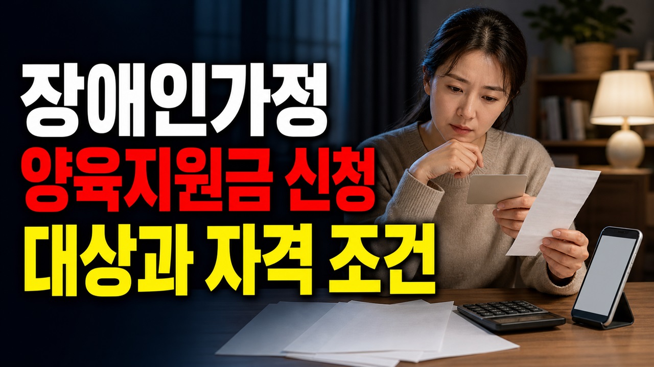 장애인가정 양육지원금 지원, 마포구 1년 거주·2세 이상 7세 미만이면 신청할 수 있나? 관련 핵심 정보를 상징적으로 보여주는 썸네일 이미지