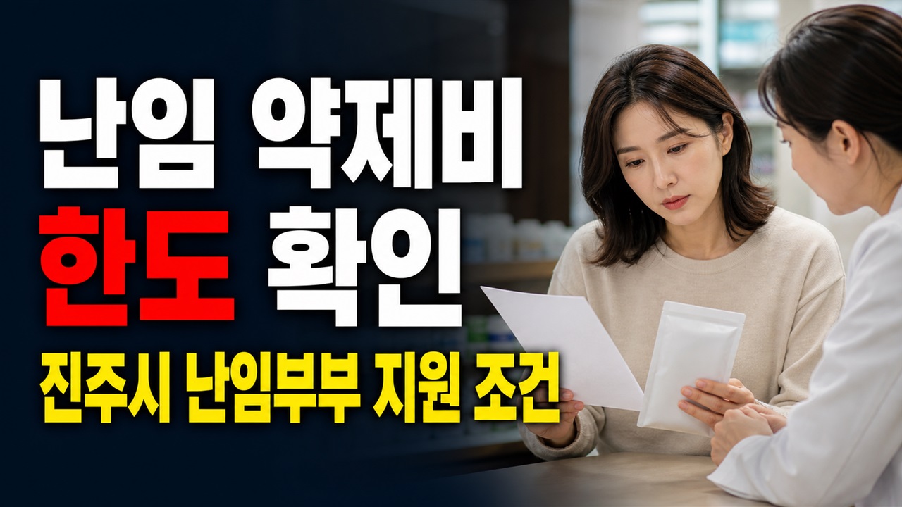 (경상남도 진주시) 난임부부 약제비(시술비) 지원, 110만 원이 약값 한도일까? 관련 핵심 정보를 상징적으로 보여주는 썸네일 이미지
