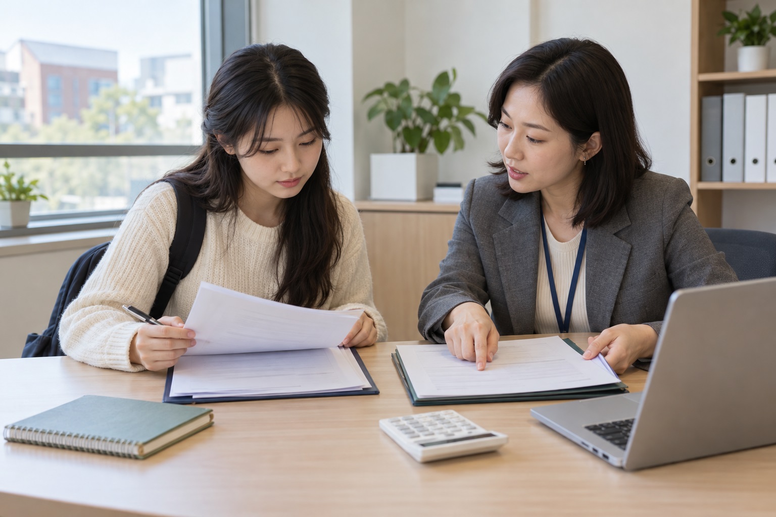 내 장학금과 함께 받을 수 있는지는 어떻게 판단하나요? 내용을 설명하는 관련 이미지